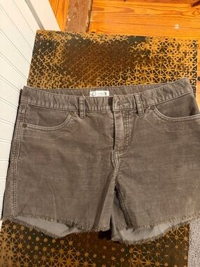 Carve Designs Taupe Corduroy Frayed-Hem Women's Shorts